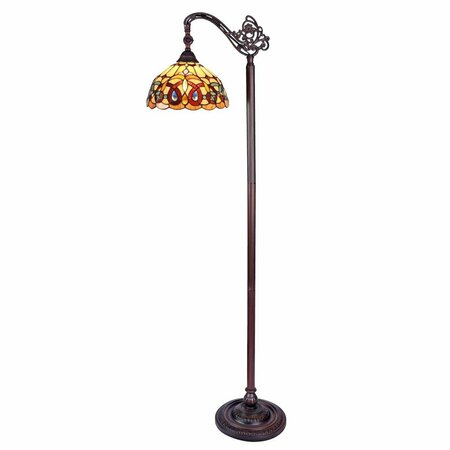 CHLOE LIGHTING Serenity Tiffany-Style 1 Light Reading Floor Lamp - 11 in. CH33353VR11-RF1